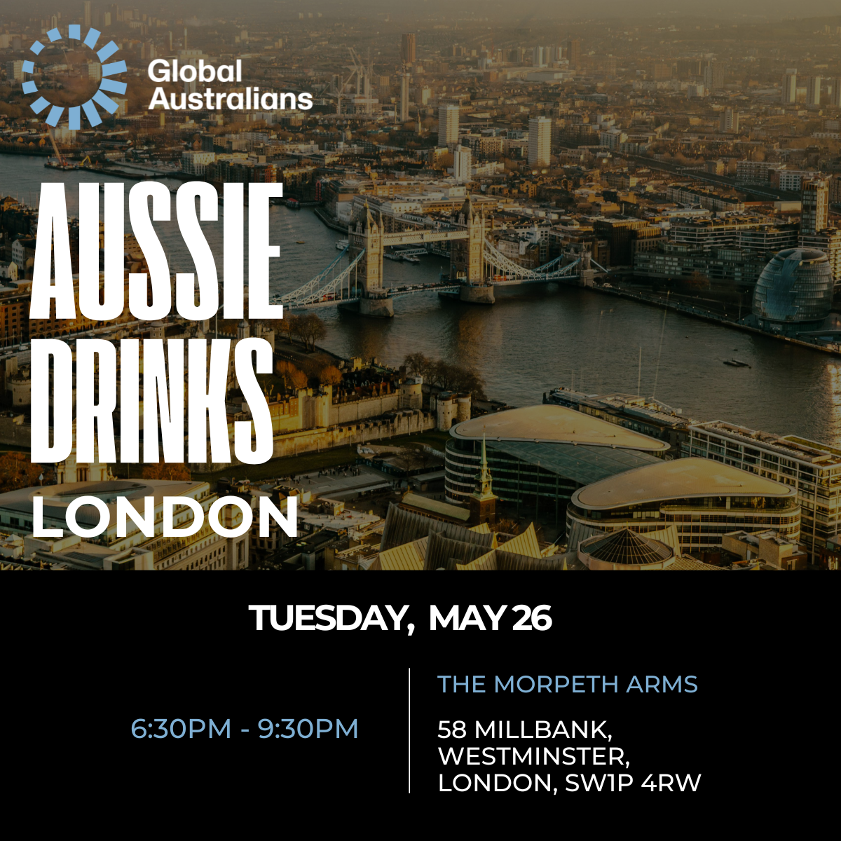 Aussies in London May 26  (LinkedIn Post)