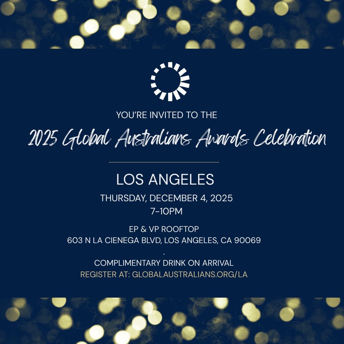 Global Australians Awards Celebration - LA (LinkedIn Post)