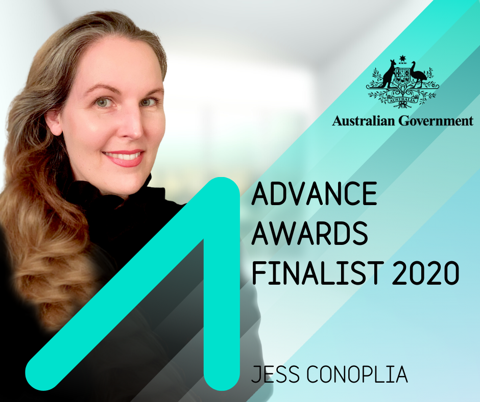 Jess Conoplia Advance Awards Social Tile 2020