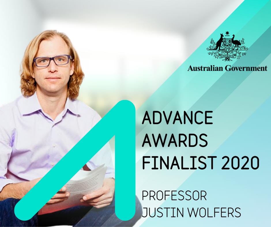 Justin Wolfers Advance Awards Social Tile 2020