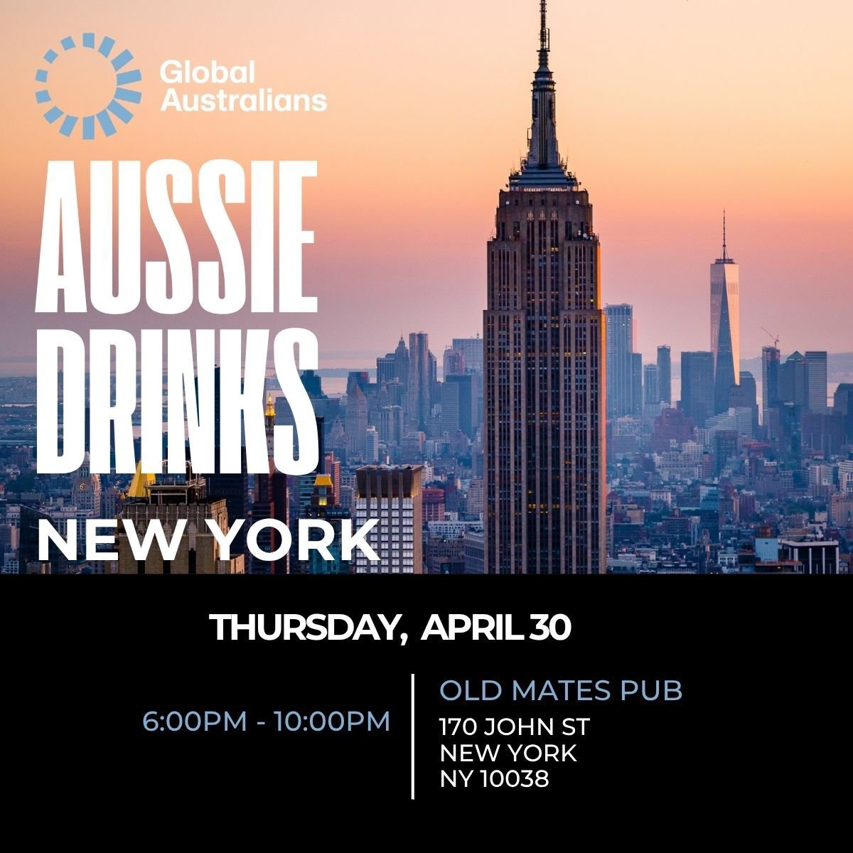 New York - Aussie Drinks - April 30
